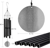 Wind Chimes for Outside Deep Tone, 42'' Large Wind Chimes Outdoor, Wind Chime Gifts for Mother's Day/Grandma (42''Black)