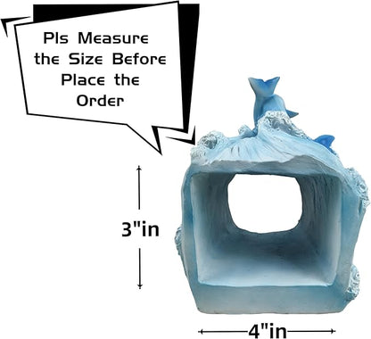 Gutter Diverter Rain,Dolphin Statue Deco Gutter Extension Downspout,Eco-Friendly Resin Sculpture Gutter Extender Diverter,Splash Block, Perfect Rain Gutter Downspout Extension for 3"x4" Downspouts