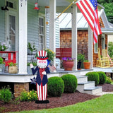 hogardeck 4th of July Decorations Outdoor, Uncle Sam Patriotic Decorative Garden Stakes for Fourth of July Decorations, Memorial Day Metal Yart Art for Outside Porch Patio Lawn Decor