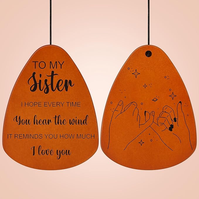 Sister Birthday Gifts, Sister Gifts for Birthday, Valentines Day, Galentines, Mothers Day, Thanksgiving, Christmas, 32 Inch Wind Chimes Gift for Home Decor