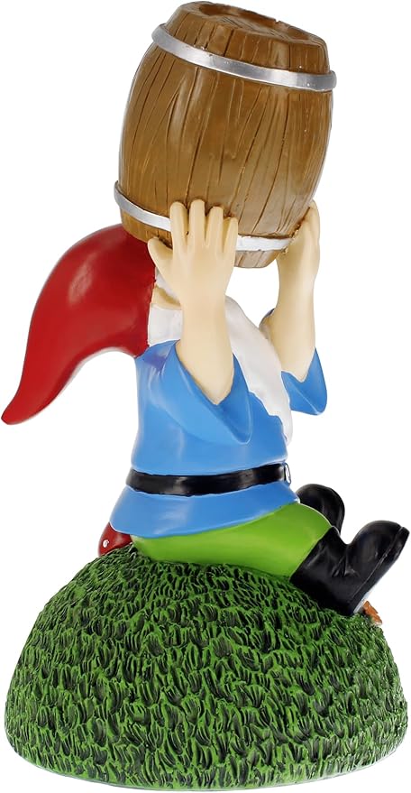 Gnometastic Gnomes Drunk Gnome, Funny Garden Gnomes Decorations for Yard, Outdoor Lawn Ornaments - Drinking Garden Gnome Statue 8.45in - Naughty Gnomes for Outside, Home Decor