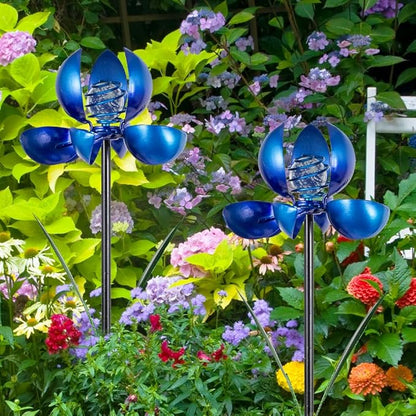 Metal Wind Spinners Outdoor,2Pack Pinwheels for Yard and Garden, Decorative Garden Stakes for Patio,Lawn, Outdoor