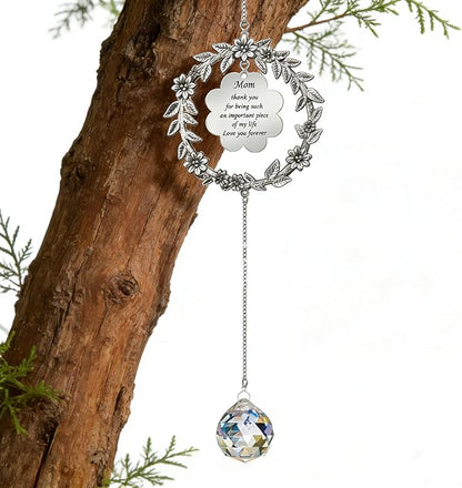 Thank You Gifts for Mom,Suncatcher Birthday from Daughter Son, Sun Catcher Gifts for Christmas Birthday Mothers Day Thanksgiving (Mom)