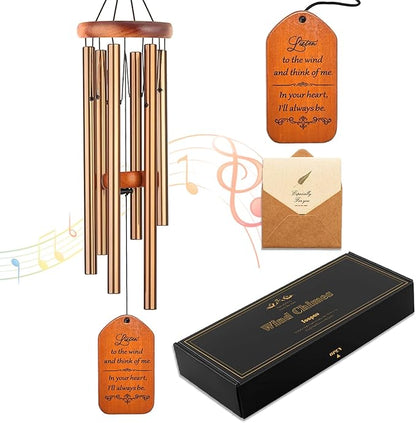 Soopau Memorial Gifts, 30" Wooden Sympathy Wind Chimes for Loss of Loved One, Memorial/Bereavement/Condolence/Funeral Gifts for a Loved One Mother Father Miscarriage
