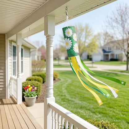 Madrona Brands Daisy Flower Windsock for Outside 48-Inch | Durable Outdoor Decorative Hanging Wind Sock Flag | Yard, Garden, Patio