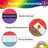 Pride Flags 3x5 Ft Everyone is Welcome Here Pride Decorations Outdoor Hanging LGBTQ Rainbow Gay Porgress Pride Flag Party Supplies for Indoor Outdoor Garden,Lawn,Yard, Parade Decor
