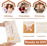 Gifts for Best Friend Women Men, 32" Friendship Wind Chimes with Gift Box & Card, Sentimental BFF Birthday Gift for Friends, Graduation Farewell Moving Away Present, Outdoor & Indoor Home Decor