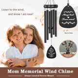 Soopau Sympathy Gifts for Loss of Mom, 30" Metal Memorial Wind Chimes for Loss of Mother, Loss of a Mother Sympathy Gifts, Windchimes in Memory of Mom