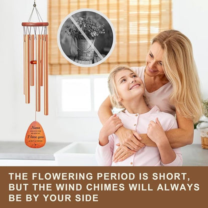 Gifts for Grandma Nana from Grandkids Granddaughter Grandchildren, Wind Chimes Birthday Gifts for Nana Grandma Garden Patio Decoration