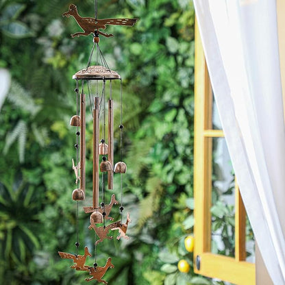 VioraWhite Roadrunner Wind Chimes Outdoor Decorations for Women Men Mom Wife Grandma Birthday Gifts Memorial Metal Wind Chimes for Outside Indoors, Lawn, Patio, Home, Porch, Yard, Garden Decor