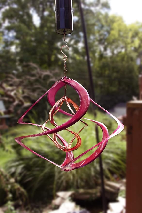 Red Carpet Studios The Original Cosmix Deluxe Helix Wind Spinner, Medium 14-Inch, Double Purple & Copper