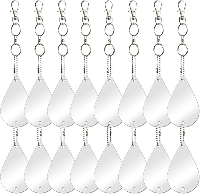 Keep Birds Away Mirror Disc, Hanging Reflectors to Scare Birds Away from Your House and Garden, 16 Drop Shape Discs