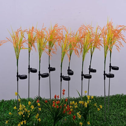 Beaupretty 4pcs Solar-Powered LED Chic Grain-Inspired Light Garden Pathway In-ground Lawn Decor Outdoor Yard Lighting for Patio and Park