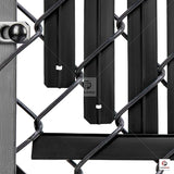 Chain Link Fence Privacy Blade Slates with Bottom Lock 5x10 Ft Black for Gardening, Privacy, Outdoor Wall, Balcony, Patio, Yard, Safety Fence Screen Cover for Dog, Cat, Pet Hedge Slats
