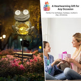 SRNPMIU Solar Lights Outdoor Decor, Solar Frog Yard Decorations Outdoor, Garden Decorative, IP65 Waterproof, Gifts for Women Mom, for Yard Patio Lawn Pathway Landscape