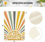 AVOIN colorlife Hello Sunshine Classic Garden Flag 12x18 Inch Double Sided Outside, Summer Party Holiday Burlap Yard Outdoor Decoration