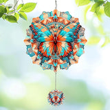 Wind Spinners Outdoor Butterfly, 12 inch Stainless Steel Craft Decor Birthday Gifts for Women, Men and Mom - Wind Spinners Hanging Kinetic for Yard, Garden, Outside, Patio, Outdoor