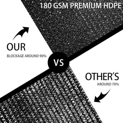 Houssity Black 3' x 66' Balcony Deck Fence Privacy Screen Cover Panel Shade Cloth Fabric for Chain Link Fence Patio Pool Railing Driveway Walkway Porch Playground Dog Kennel Residence Commercial Use