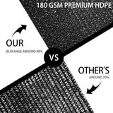 Houssity Black 3' x 77' Balcony Deck Fence Privacy Screen Cover Panel Shade Cloth Fabric for Chain Link Fence Patio Pool Railing Driveway Walkway Porch Playground Dog Kennel Residence Commercial Use