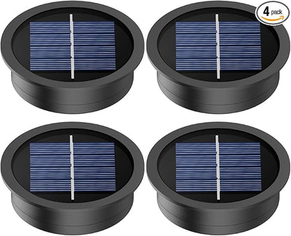 4 Pack Solar Light Replacement Tops(2.76 Inch Top, 2.36 Inch Bottom), Waterproof Replacement Solar Lantern Parts for Outdoor Hanging Lanterns DIY Table Lights Garden Patio Decor
