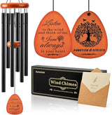 Sympathy Gifts for Loss of Loved One Memorial Wind Chimes Sympathy/Bereavement/Memorial Gifts for Loss of Mom Dad Husband, Grief Remembrance Condolences Gifts for Women, 32" Black