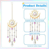 Crystal Prism Sun Catchers Rainbow Maker, Window Prism Rainbow Maker, Sun and Moon Catchers for Indoor Window Hanging, Outdoor Home Garden, Room Decor, Gift for Women