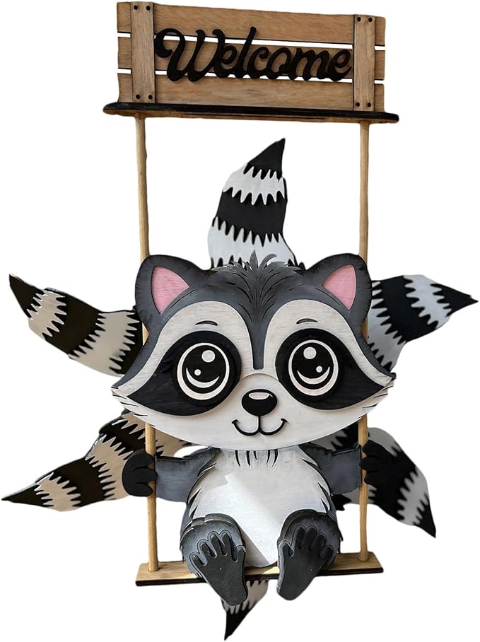 Animal Wind Garden Metal Sculpture Outdoor Art for Yard Patio (Light Gray, 30CM)