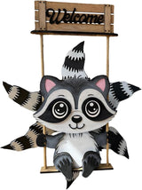 Animal Wind Garden Metal Sculpture Outdoor Art for Yard Patio (Light Gray, 30CM)