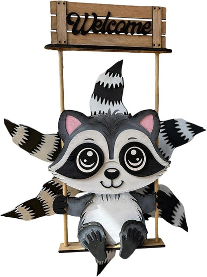 Animal Wind Garden Metal Sculpture Outdoor Art for Yard Patio (Light Gray, 30CM)