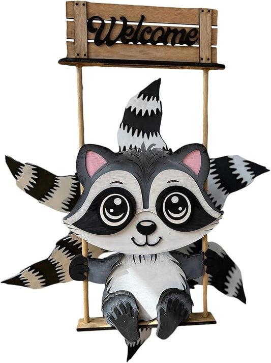 Animal Wind Garden Metal Sculpture Outdoor Art for Yard Patio (Light Gray, 30CM)