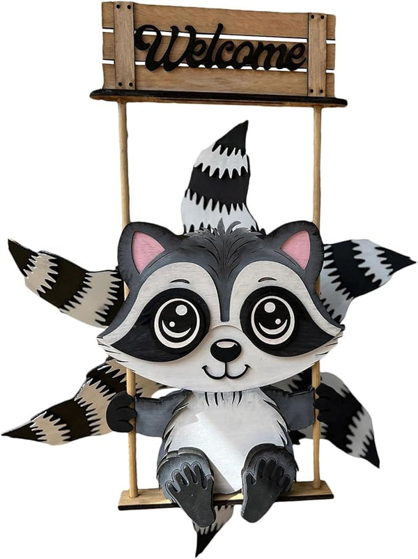 Animal Wind Garden Metal Sculpture Outdoor Art for Yard Patio (Light Gray, 30CM)