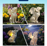 iHeartDogs Dog Memorial Gifts - Dog Angel Statue Garden Solar Light - Pet Memorial Figurine