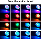 Pond Lights, Color Changing Spotlight Underwater Colored LED Fountain Lights, Outdoor Landscape Spot Light RGB IP68 Waterproof Submersible Dimmable for Garden Yard Lawn Halloween (8 Lights)