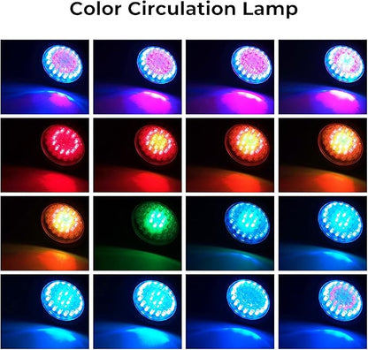 Pond Lights, Color Changing Spotlight Underwater Colored LED Fountain Lights, Outdoor Landscape Spot Light RGB IP68 Waterproof Submersible Dimmable for Garden Yard Lawn Halloween (8 Lights)