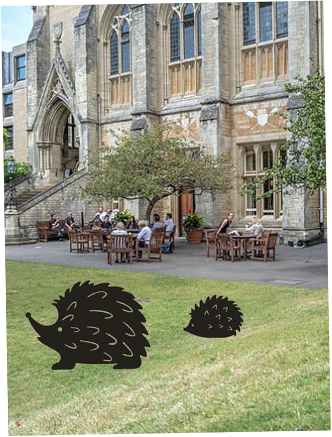 Hedgehog Wrought Iron Garden Stake Standing Metal Backyard Statue Animal Hollow Yard Ornament|Wrought Iron Decoration