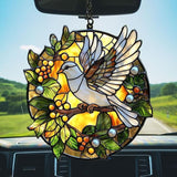 Peaceloving Dove Acrylic Suncatcher Stained Glass Effect Window Car Hanging Christmas Ornament Indoor Outdoor Decor Garden Sun Catcher Panel for Acrylic Suncatcher Lover for Women Mom Grandma