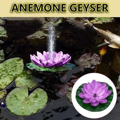 Solar Fountain for Bird Bath, 1.2W Free Standing Floating Lotus Solar Powered Fountain with 6 Nozzles,Solar Water Pump for Fish Tank,Pond,Outdoor,Garden,Pool Decor