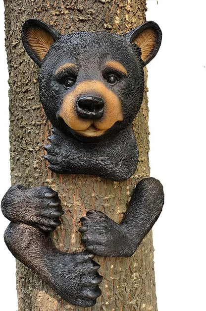 Bear Sculpture Garden Decor Tree Huggers - Bear Tree Peeker Garden Ornament Outdoor Decor Yard Art