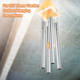 M METERXITY 16-Pack Wind Chime Tubes, 4 Sizes Aluminum Metal Wind Bell Empty Tubes for Outside/Adults Arts and Crafts/DIY [Silver]