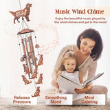 Golden Retriever Dog Wind Chimes Outdoor Dog Gifts for Women Mom Men Dad Unique Birthday Metal WindChimes for Outside/Indoors, Patio, Lawn, Yard, Home Decor, Outdoor Decor, Garden Decorations
