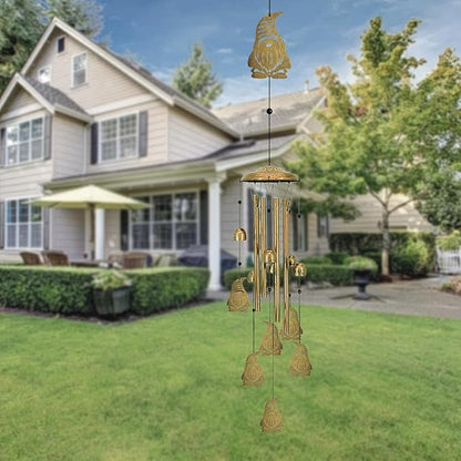 Wind Chimes for Outside Deep Tone - Cute Gnome Memorial Wind Chime Outdoors, Aluminum Tube Windchime with S Hook, Sympathy Wind Spinner Tree Ornaments, Patio Garden Decor, Housewarming Gifts