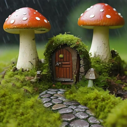 MUAMAX Fairy Garden Pathway, Miniature Stone Road, Green, Resin, Outdoor Statue, Home Decor, Fairy