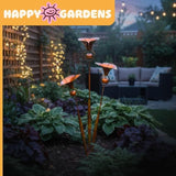 Happy Gardens Calla Lily Garden Stake with Bells | Bronze Outdoor Lillies Flower Decorations