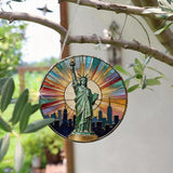 Statue of Liberty Sun Catcher, Statue of Liberty Acrylic Windows Hanging, Acrylic Wall Outdoor Garden Decor, Window Hanging American Patriotic Suncatcher, American Gift