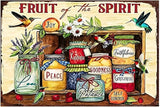Funny Flowers Metal Poster, Country Rustic Birds Tin Sign, Fruit of the Spirit, Yard Garden Garage Farm Outside Wall Decor Plaque Outdoor for Home Fence 8 X 12 Inch