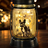 French Bulldog Frenchie Gifts for Women/Men French Bulldog Solar Lanterns Dog Mom Birthday Dog Lovers Lantern Pet loss Pet Memorial Lights Solar Garden Decoration Yard, Patio,Backyard,Porch Torches