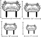 Personalized Metal Garden Sign with Stake, Custom Garden Decor for Outdoor, Custom Family Name Sign, Patio Decorations, Lawn Art, Farmhouse Decorative, Housewarming Gift (CstmDesign3)