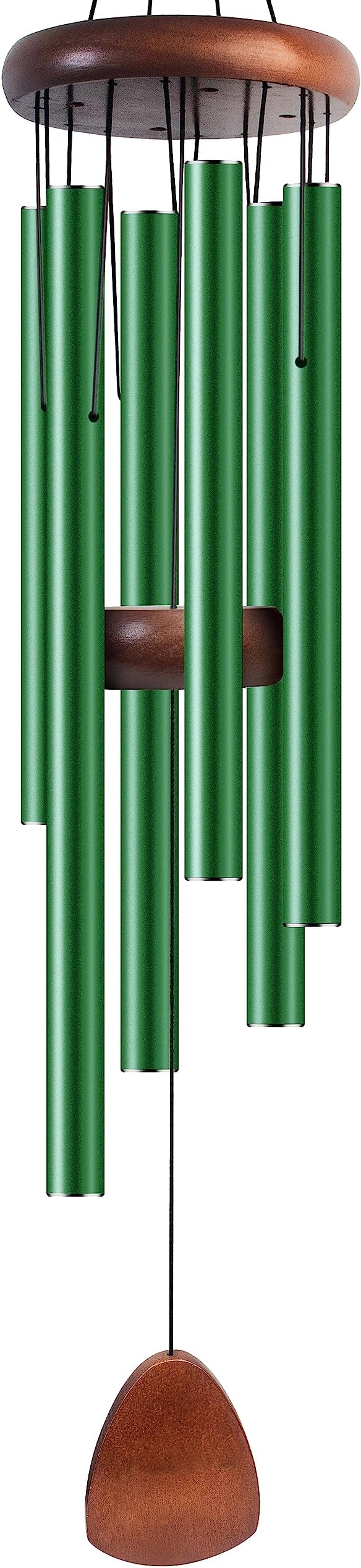 Bursvik Large Aluminium Wind Chimes 37 Inches to Create a Zen Atmosphere Suitable for Outdoor, Garden, Patio Decoration. Classic Wind Chimes with Wind Catcher Suitable as A Gift for Unisex(Green)