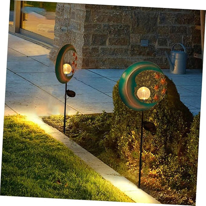 1pc Solar Courtyard Shape Lawn Decor for Garden Easy Install Solar Ground Inserted Light for Pathway Patio and Outdoor Spaces