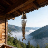 Fish Wind Chimes 1 Pack 15.75 Inch Cast Iron, Unique Design Corrosion-Resistant Durable, for Garden, Yard, Cabin, Outdoor, Beach & Camping Use